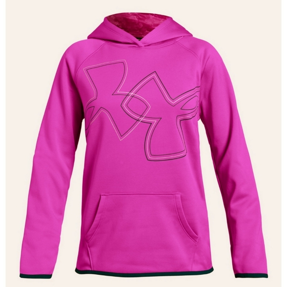 Under Armour Other - UNDER ARMOUR Fleece Dual Logo Hoodie Fuchsia Small